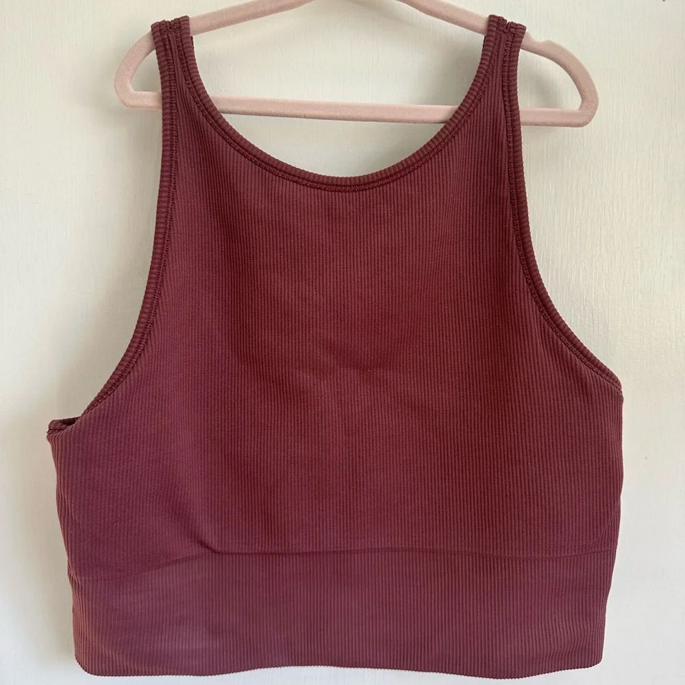 Athleta Aurora Seamless High Neck Crop Tank - Picture 1 of 2